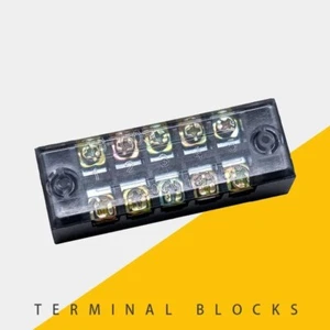 600V 15A Cable Wire Terminal Block Connector Panel Mount Fix Barrier 5 Position - Picture 1 of 8