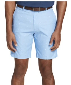 Pantalones cortos de golf Walter Hagen Perfect 11 para hombre 35 Birdie Daybreak azul Hydro-Dri cremallera - Imagen 1 de 6