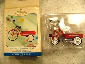Hallmark Keepsake 1950 Garton Delivery Cycle Sidewalk Cruisers Ornament 3rd - Picture 1 of 6
