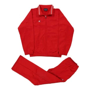 Age 9-10 Champion Full Tracksuit - Small Red Polyester - Picture 1 of 8