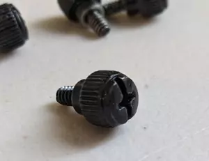 5X SCHWARZ PC Computerhülle gerändelte Daumenschrauben Handgriff Knöpfe IN USA - Bild 1 von 3