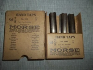 3 Morse 7/8-14 NF HS Straight 4 Flute Tapered Plug Bottoming Tap NO. 1040 - Picture 1 of 8
