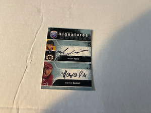 2007-08 UD BE A PLAYER DUAL SIGNATURES MILAN LUCIC/MARTIN HANZAL BRUINS COYOTES