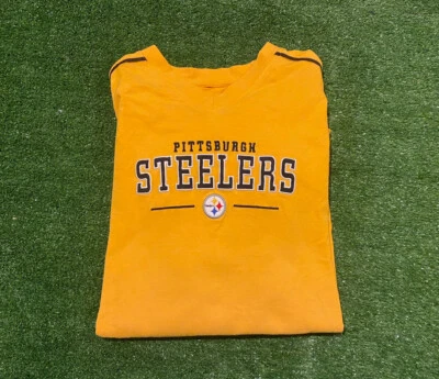 Retro Y2K NFL Team Pittsburgh Steelers split bar long sleeve shirt sweatshirt XL - Imagem 1 de 4
