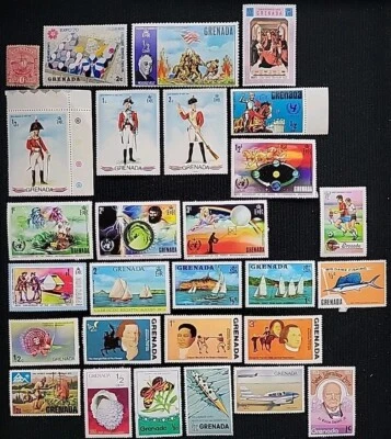 62 estampillas postales de Granada 1906-94 con temática Disney MNH, sin usar, usadas, CV $28,25 Foto 1 de 3