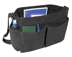 Rothco Vintage Unwashed Canvas Messenger Bag - Charcoal Grey - Picture 1 of 4