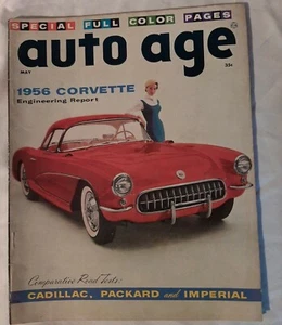 1956 AUTO AGE ENTHUSIAST MAGAZINE CORVETTE cover FULL COLOR CADILLAC PACKARD  - Bild 1 von 9