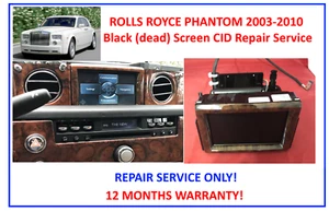 Rolls Royce Phantom 2003-10 negro (DEAD) pantalla CID servicio de reparación 1 año de garantía - Imagen 1 de 10