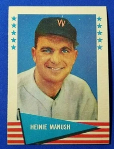 1961 FLEER GREATS - HEINIE MANUSH 57 - NEAR MINT -  MAKE OFFER - Picture 1 of 2