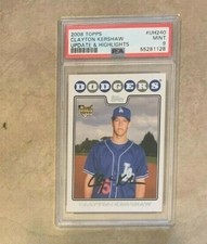 2008 Clayton Kershaw RC Topps Update Highlights UH240 Graded PSA 9 MINT Dodgers