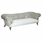 IMPORTANT ANTIQUE VICTORIAN HOWARD & SON'S CHESTERFIELD SOFA INC TICKING FABRIC