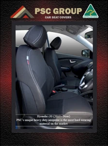 FRONT + CONSOLE Lid Seat Cover Fit Hyundai i30 PD Neoprene Waterproof - Bild 1 von 8