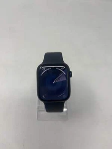Unlocked Apple Watch Series 8 45MM Midnight Aluminum Black Sport Band MNV3LL/A - Photo 1 sur 8