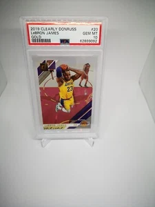 2019 Panini Clearly Donruss Lebron James Gold SSP PSA10 #20 - Bild 1 von 4