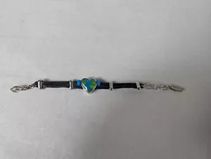 2010 American Girl Doll Lanie Garden BRACELET Heart EARTH Retired Black Blue - Picture 1 of 5