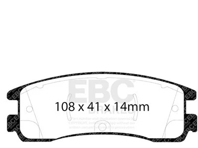 Rear Brake Pad Set For 1997-2003 Pontiac Grand Prix 1998 1999 2000 2001 JM989MG - Image 1 of 4