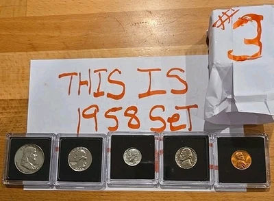 1958 USA Uncirculated 5Coin Set Excel Condition, Minted in USA 3 SETS AVAILABL 3 - Image 1 of 4