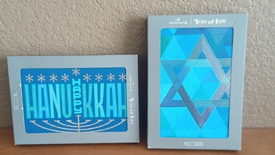 Lot of 2 Boxes Hallmark Tree of Life Hanukkah Cards - Image 1 of 4