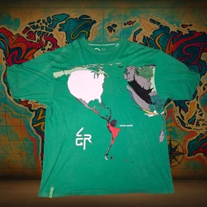 Lifted Research Group Whole World Map Graphic T-Shirt Green 2XL Streetwear Skate - Picture 1 of 12