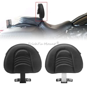 Adjustable Driver Backrest Fits For Harley Fatboy Heritage Softail Classic FLSTC - Picture 1 of 19
