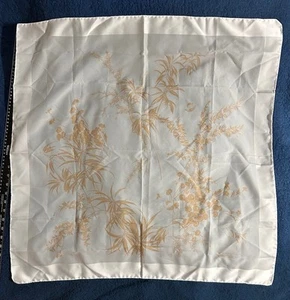 Vintage MCM 1950’s Fine SILK Scarf Gim Renoir Couture Hand-Rolled Hand-Sewn Edge - Picture 1 of 15