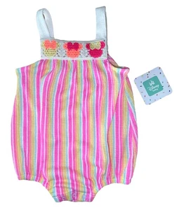Disney Baby Mädchen bunter Strampler Größe 6/9M mehrfarbig gestreift - Bild 1 von 4