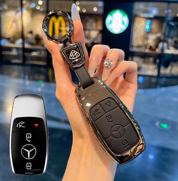 Remote Key Fob Cover Case for Mercedes-Benz S Maybach - 4 Buttons - Image 1 of 3