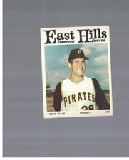 Steve Blass Pittsburgh Pirates 1966 East Hills 3 1/4 x 4 1/4 Card