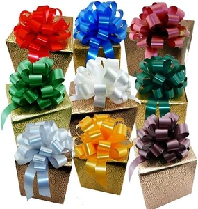 9 Large Easter Basket Pull Bows - 8" Wide, Assorted Colors, Birthday, Gifts - Picture 1 of 9
