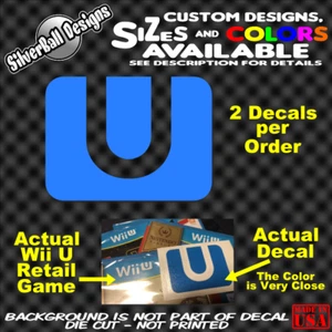 Wii U Nintendo Logo Custom Vinyl Aufkleber 3DS Wii U NES SNES N64 GC Contra Mario - Bild 1 von 1