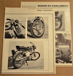 1968 Suzuki K11 Challenger Original Motorcycle Print Ad - Picture 1 of 1