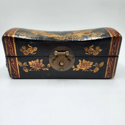 Antique Asian Chest/Money Pillow Cover