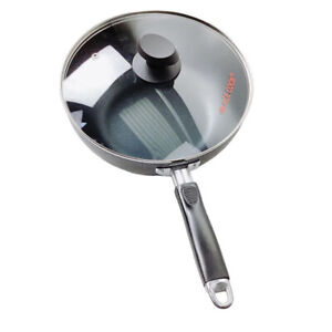 10"/26cm Nonstick Wok Frying Pan Saute Pan with Lid , Non Toxic Deep Fry Pan