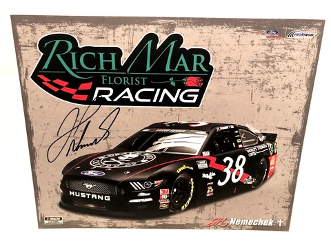 2020 AUTOGRAPHED FRM JOHN HUNTER NEMECHEK #38 RICH MAR RACING NASCAR POSTCARD Cover