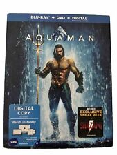 Aquaman ~ Blu-ray + DVD 2019 w/Slipcover ~ Jason Momoa; Amber Heard