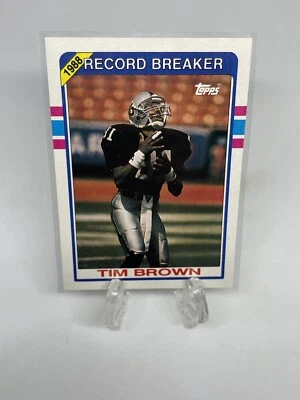 1989 TOPPS 1988 RECORD BREAKER TIM BROWN (RAIDERS) #2 NM/MT - Image 1 of 4