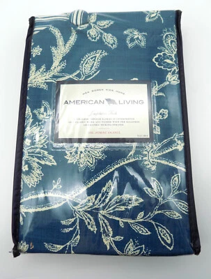 AMERICAN LIVING FLORAL AZUL JASMIM JOSEPHINA TUCK PEEK-A-BOO (1) VALANCE 54X1 - Imagem 1 de 4