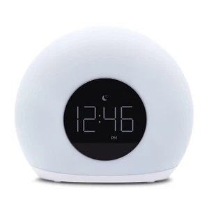 Moon Glow Alarm Table Clock with Color Changing Light - Capello