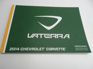 Vaterra 2014 Chevrolet Corvette Owner's Manual As Shown (DYNS2211V1?) - Picture 1 of 2