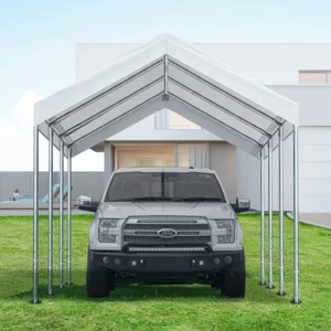 ADVANCE OUTDOOR 10X20 Heavy Duty Carport Car Canopy Garage 4 Adjustable Heights - Picture 1 of 12