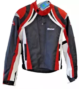 WEISE LAGUNA WATERPROOF ARMOURED TEXTILE JACKET RED / BLACK SIZE:MEDIUM RRP £89 - Picture 1 of 3