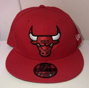 Chicago Bulls New Era 9Fifty Rosso Uomo OSFM Snapback Logo NFL Regolabile - Foto 1 di 5