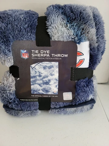 NFL Tie Dye Sherpa Throw Chicago Bears Cover