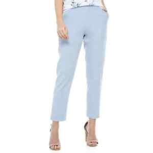 Calvin Klein Pants Size 16 Blue Slim Elastic Back Women's Workwear Stretch 