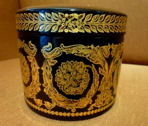 Rosenthal Versace Gold Baroque  Deckeldose schwarz-gold - Bild 1 von 10