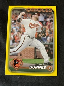 2024 Topps Serie 2 Corbin Burnes Amarillo Paralelo #501- Orioles Baltimore - Imagen 1 de 1