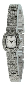 Elgin Women's Silver Tone full stone Dress Watch EG8096 - Picture 1 of 2
