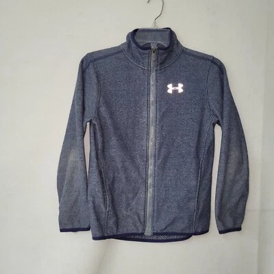 Chaqueta Under Armour Juvenil M (8-10) Azul Cremallera Completa Engranaje Frío Bolsillos Sueltos *Defecto Foto 1 de 4