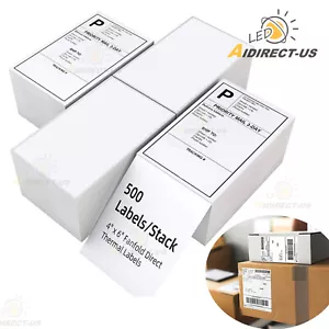 Versandetiketten 500-10000 Fächerfaltung 4x6 direkt thermisch für Zebra Rollo Drucker USV - Bild 1 von 23