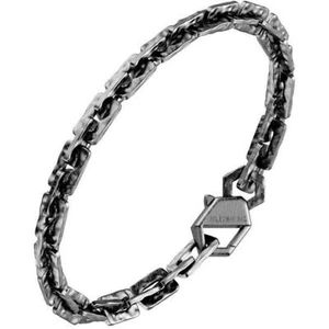 Bracciale Unisex BIKKEMBERGS HAB07WV in Acciaio Brunito con Diamante 0.01 ct - Picture 1 of 3